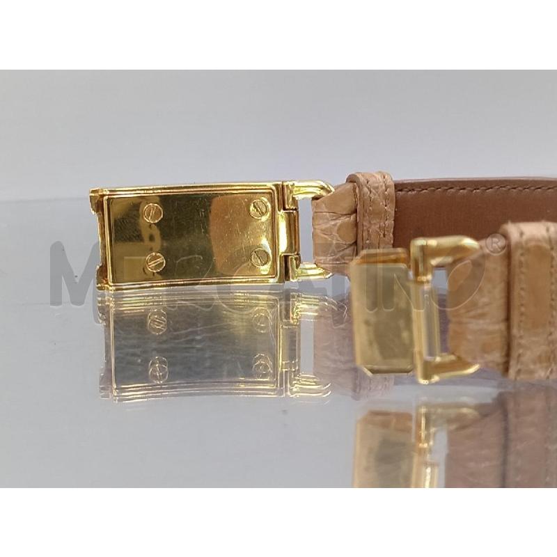 BRACCIALE PRADA PELLE MARRONE CON PLACCHETTA DORATA | Mercatino dell'Usato Moncalieri bengasi 2