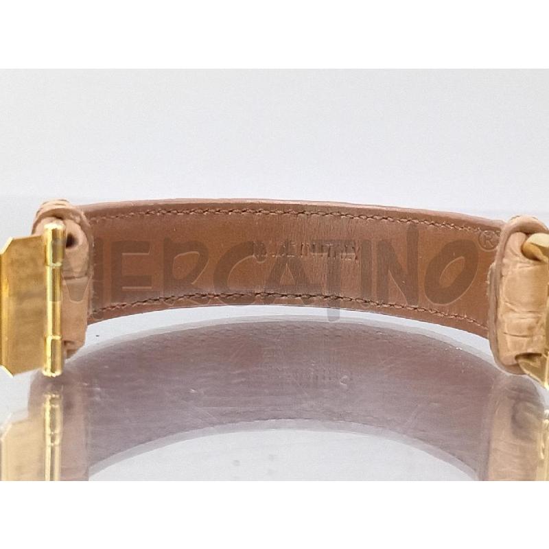 BRACCIALE PRADA PELLE MARRONE CON PLACCHETTA DORATA | Mercatino dell'Usato Moncalieri bengasi 3