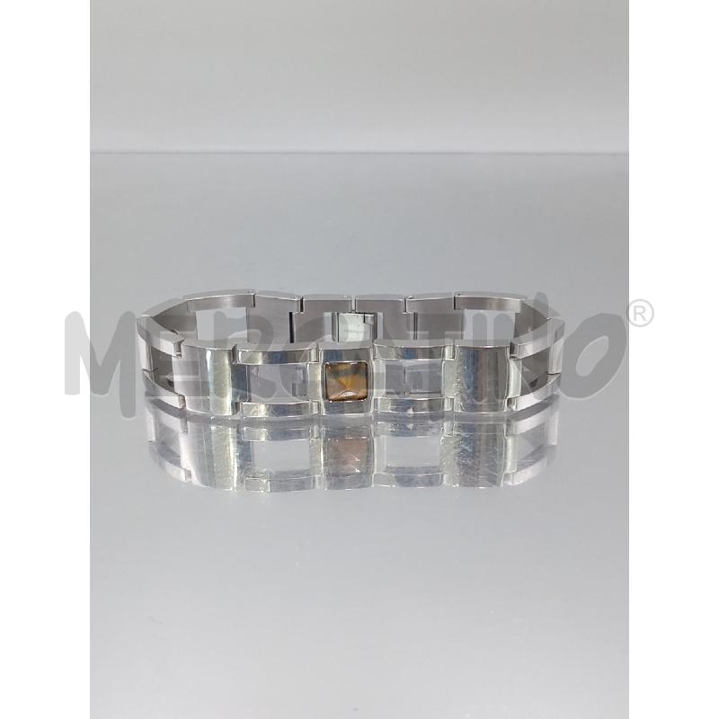BRACCIALE REBECCA ACCIAIO CON INSERTI MARRONI | Mercatino dell'Usato Moncalieri bengasi 2