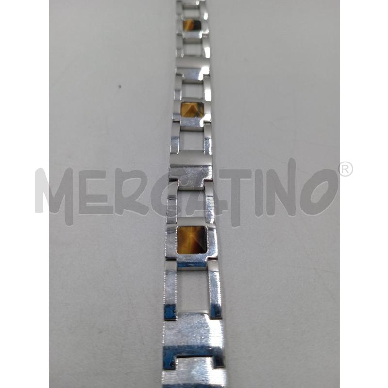 BRACCIALE REBECCA ACCIAIO CON INSERTI MARRONI | Mercatino dell'Usato Moncalieri bengasi 3