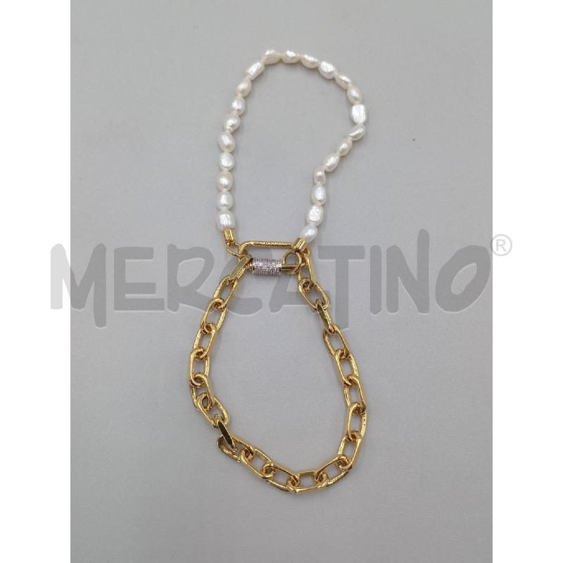 BRACCIALE REBECCA DORATO PERLE | Mercatino dell'Usato Moncalieri bengasi 1