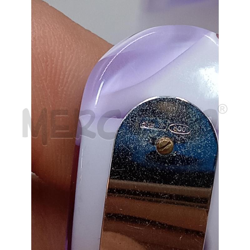 BRACCIALE RIGIDO VIOLA PLACCHETTA ARGENTATA | Mercatino dell'Usato Moncalieri bengasi 2