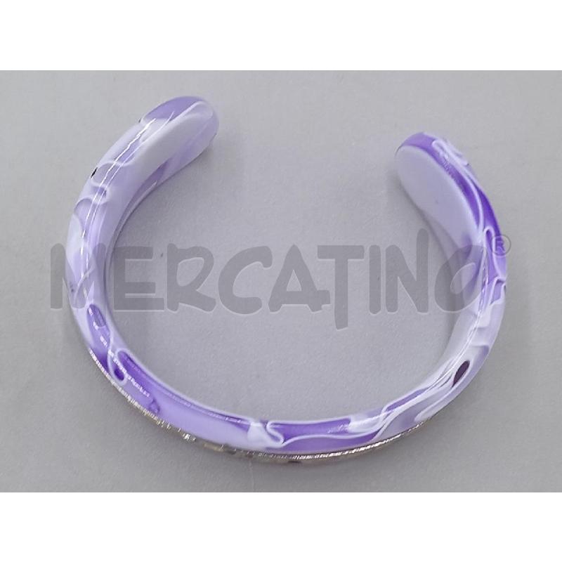 BRACCIALE RIGIDO VIOLA PLACCHETTA ARGENTATA | Mercatino dell'Usato Moncalieri bengasi 3