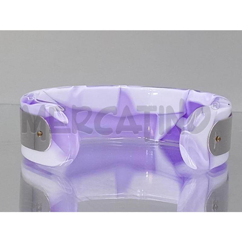 BRACCIALE RIGIDO VIOLA PLACCHETTA ARGENTATA | Mercatino dell'Usato Moncalieri bengasi 4