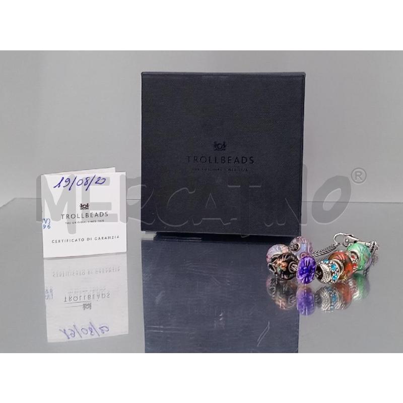 BRACCIALE TROLLBEADS ARGENTATO CON CIONDOLI | Mercatino dell'Usato Moncalieri bengasi 1