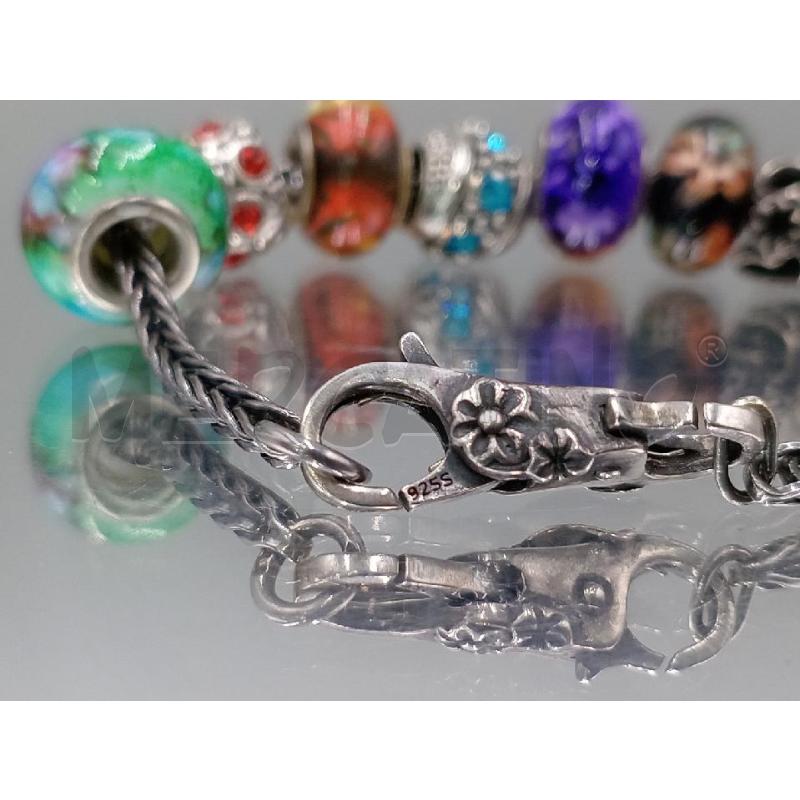 BRACCIALE TROLLBEADS ARGENTATO CON CIONDOLI | Mercatino dell'Usato Moncalieri bengasi 4