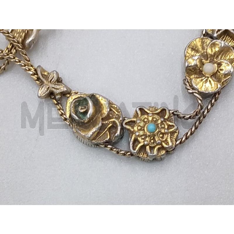 BRACCIALE VINTAGE DORATO CON FIORELLINI | Mercatino dell'Usato Moncalieri bengasi 3