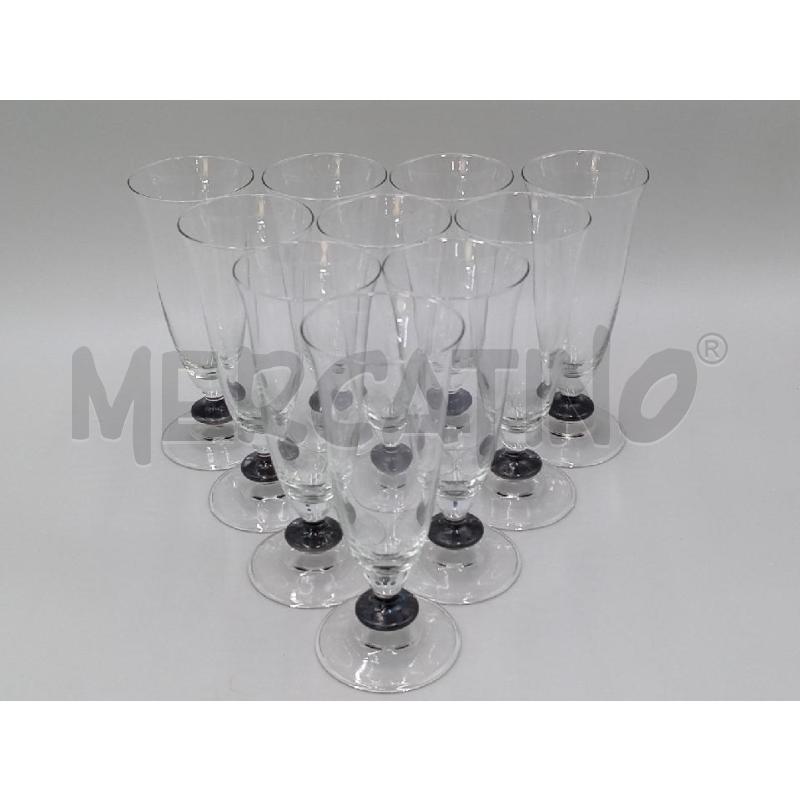 CALICI FLUTES BASE NERA PZ. 10  | Mercatino dell'Usato Moncalieri bengasi 1