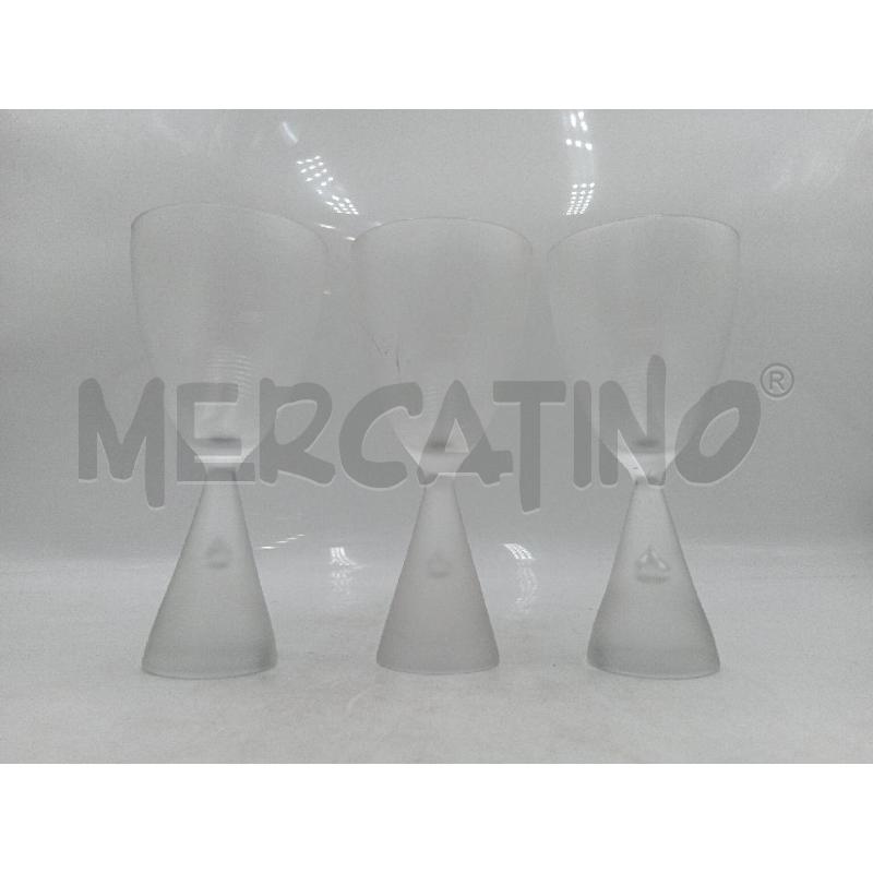 CALICI PZ.3 VETRO SATINATO STILE DESIGN  | Mercatino dell'Usato Moncalieri bengasi 1