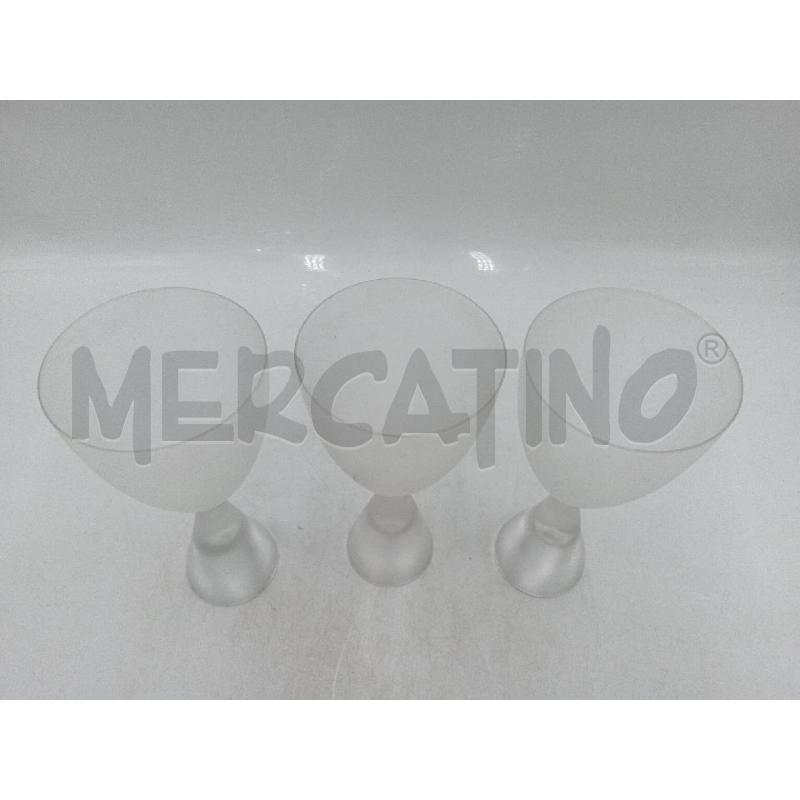 CALICI PZ.3 VETRO SATINATO STILE DESIGN  | Mercatino dell'Usato Moncalieri bengasi 2