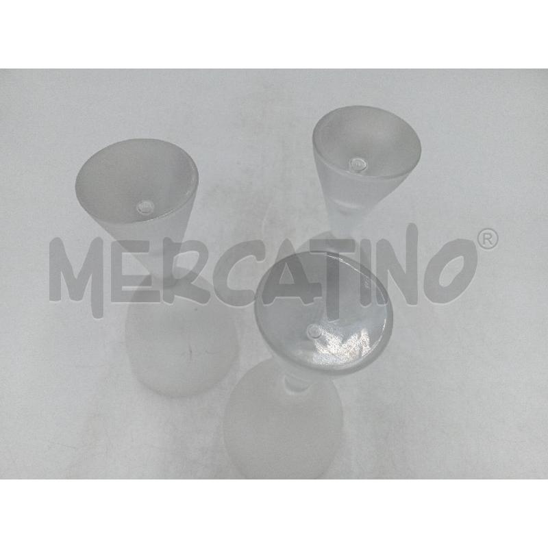 CALICI PZ.3 VETRO SATINATO STILE DESIGN  | Mercatino dell'Usato Moncalieri bengasi 5