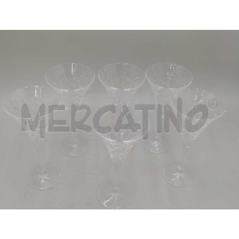 CALICI PZ.6 DA VINO COPPA MOLATA LAVORAZIONE FOGLIOLINE  | Mercatino dell'Usato Moncalieri bengasi 4