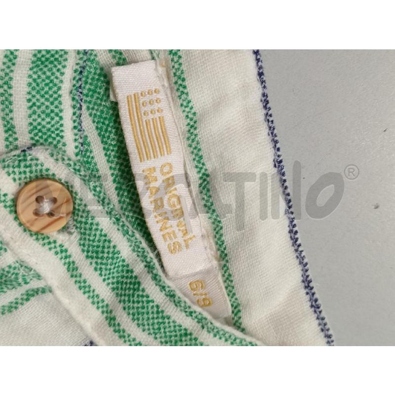 CAMICIA BAMBINO ORIGINAL MARINES BIANCA RIGHE VERDI | Mercatino dell'Usato Moncalieri bengasi 4