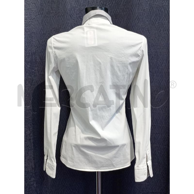 CAMICIA DONNA AGLINI BIANCA COLLO GRIGIO CON PAILLETTES | Mercatino dell'Usato Moncalieri bengasi 2