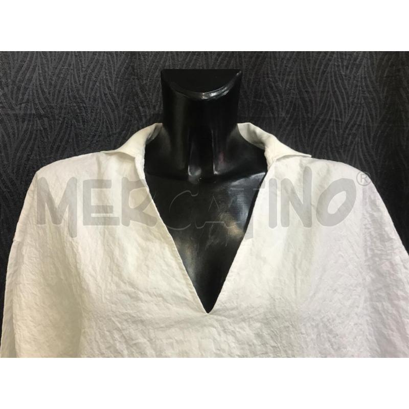 CAMICIA DONNA AMINA RUBINACCI BIANCA SCOLLO V | Mercatino dell'Usato Moncalieri bengasi 3