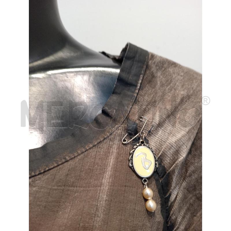 CAMICIA DONNA BRAS MARRONE BORDO NERO | Mercatino dell'Usato Moncalieri bengasi 3