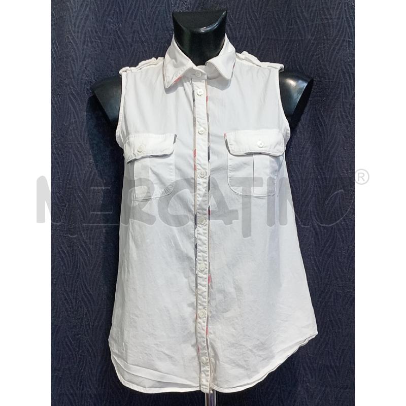 CAMICIA DONNA BURBERRY SMANICATA CON BORDI COLORATI | Mercatino dell'Usato Moncalieri bengasi 1