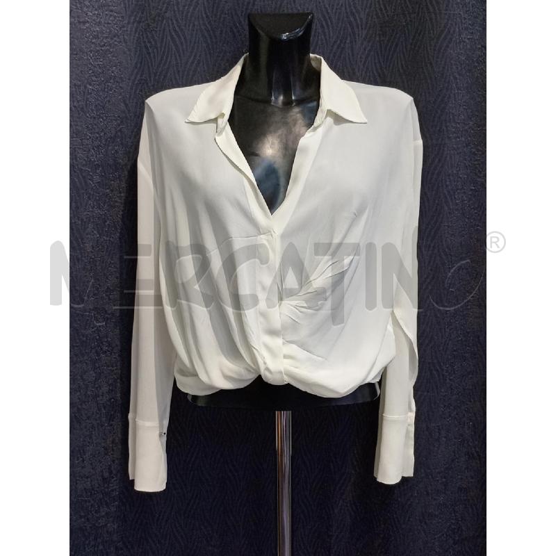 CAMICIA DONNA CARLA G BIANCA LEGATA DAVANTI MISTO SETA | Mercatino dell'Usato Moncalieri bengasi 1