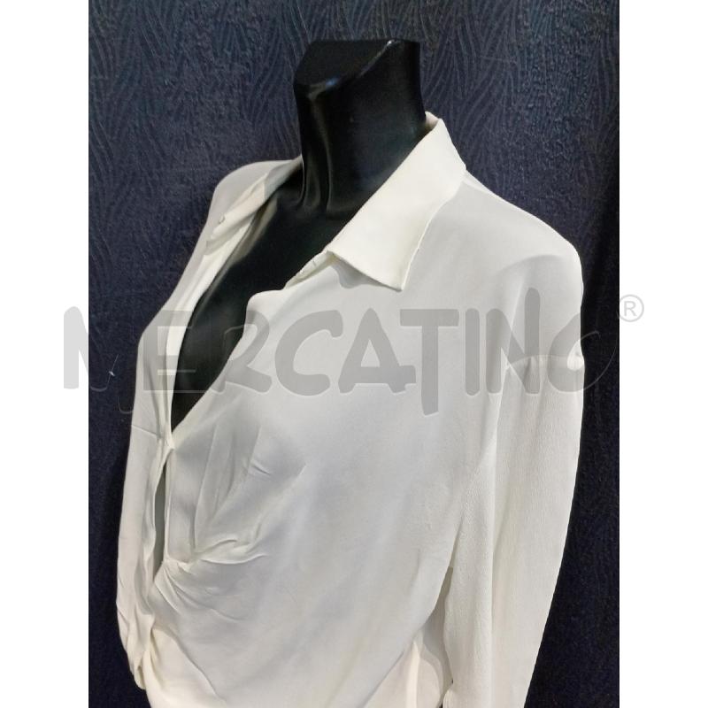 CAMICIA DONNA CARLA G BIANCA LEGATA DAVANTI MISTO SETA | Mercatino dell'Usato Moncalieri bengasi 3