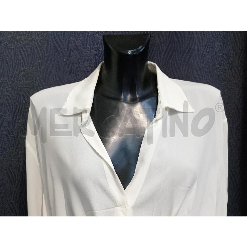 CAMICIA DONNA CARLA G BIANCA LEGATA DAVANTI MISTO SETA | Mercatino dell'Usato Moncalieri bengasi 4