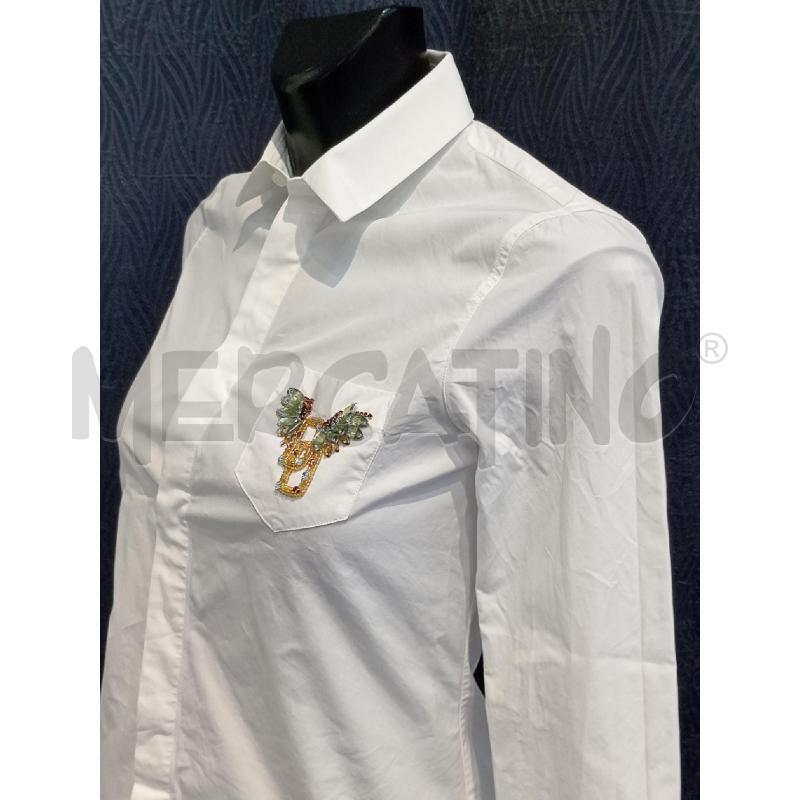 CAMICIA DONNA DSQUARED BIANCA CON INSERTO GIOIELLO | Mercatino dell'Usato Moncalieri bengasi 3