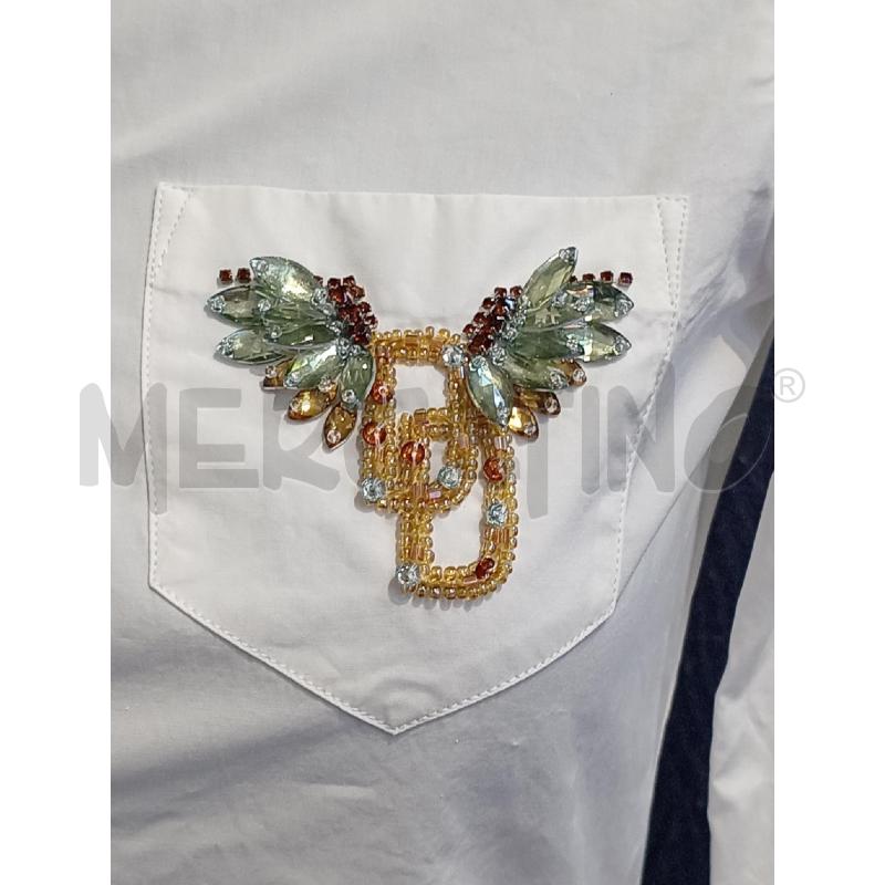 CAMICIA DONNA DSQUARED BIANCA CON INSERTO GIOIELLO | Mercatino dell'Usato Moncalieri bengasi 4