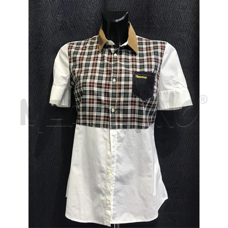 CAMICIA DONNA DSQUARED QUADRETTI BEIGE BIANCA COLLETTO VELLUTO | Mercatino dell'Usato Moncalieri bengasi 1