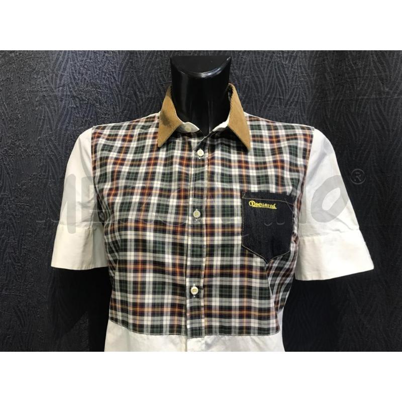 CAMICIA DONNA DSQUARED QUADRETTI BEIGE BIANCA COLLETTO VELLUTO | Mercatino dell'Usato Moncalieri bengasi 3