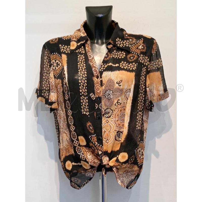 CAMICIA DONNA ELENA MIRO' MARRONE NERA FANTASIA | Mercatino dell'Usato Moncalieri bengasi 1