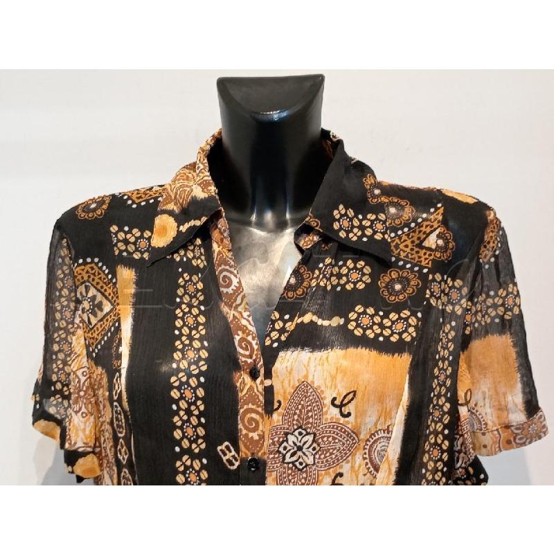 CAMICIA DONNA ELENA MIRO' MARRONE NERA FANTASIA | Mercatino dell'Usato Moncalieri bengasi 4