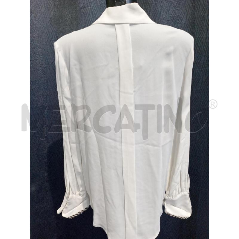 CAMICIA DONNA ELISABETTA FRANCHI PANNA POLSINI RIGHE NERE | Mercatino dell'Usato Moncalieri bengasi 2
