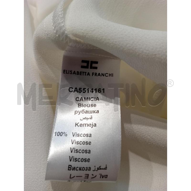 CAMICIA DONNA ELISABETTA FRANCHI PANNA POLSINI RIGHE NERE | Mercatino dell'Usato Moncalieri bengasi 4