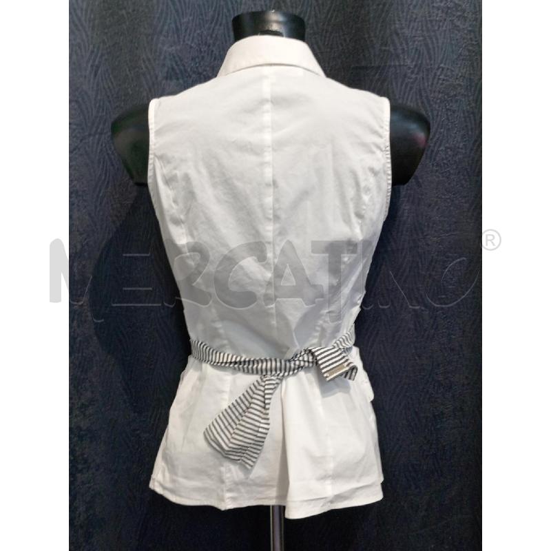 CAMICIA DONNA ELISABETTA FRANCHI SMANICATA CON CINTURA RIGHE | Mercatino dell'Usato Moncalieri bengasi 2