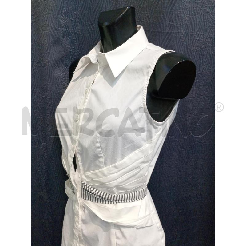 CAMICIA DONNA ELISABETTA FRANCHI SMANICATA CON CINTURA RIGHE | Mercatino dell'Usato Moncalieri bengasi 3
