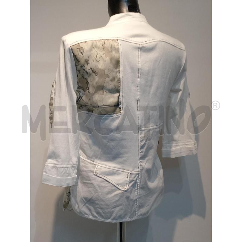 CAMICIA DONNA ELISA CAVALLETTI BIANCA CON INSERTI BEIGE | Mercatino dell'Usato Moncalieri bengasi 4