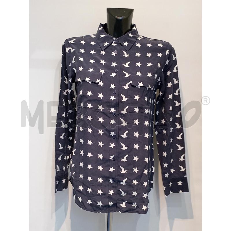 CAMICIA DONNA EQUIPMENT BLU STELLINE | Mercatino dell'Usato Moncalieri bengasi 1