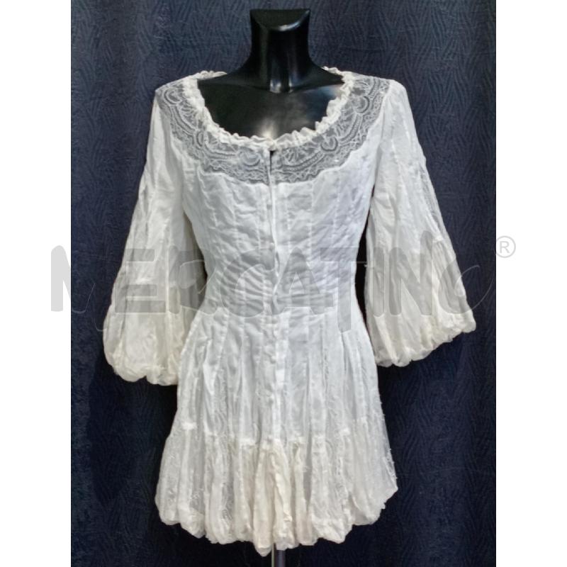 CAMICIA DONNA ERMANNO SCERVINO BIANCA CON INSERTI PIZZO | Mercatino dell'Usato Moncalieri bengasi 1