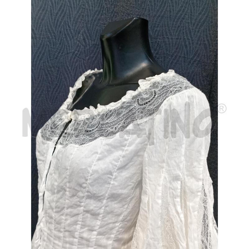 CAMICIA DONNA ERMANNO SCERVINO BIANCA CON INSERTI PIZZO | Mercatino dell'Usato Moncalieri bengasi 3