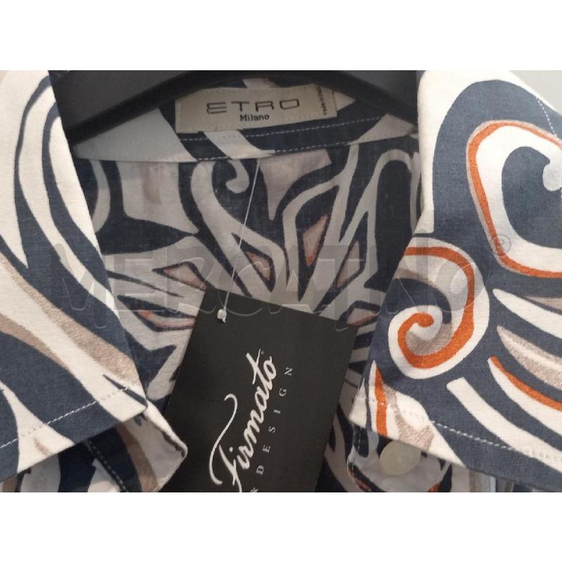 CAMICIA DONNA ETRO FANTASIA BIANCA BLU ARANCIO | Mercatino dell'Usato Moncalieri bengasi 5