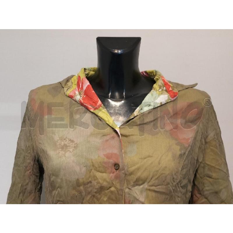 CAMICIA DONNA GUY ROVER VERDE SETA FIORI INTERNO | Mercatino dell'Usato Moncalieri bengasi 3
