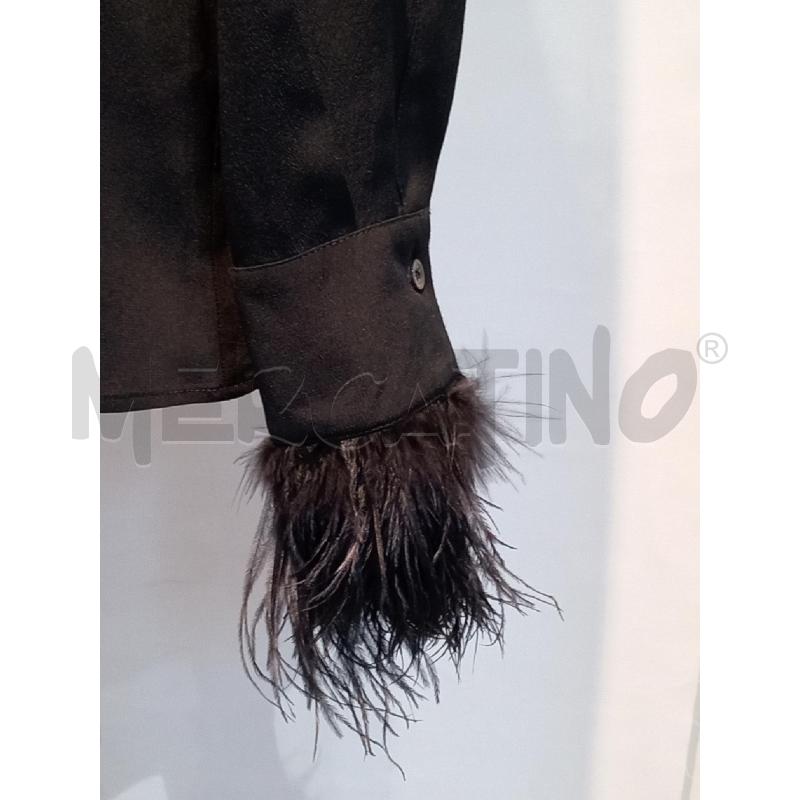 CAMICIA DONNA JUCCA NERA BORDI PIUME  | Mercatino dell'Usato Moncalieri bengasi 4