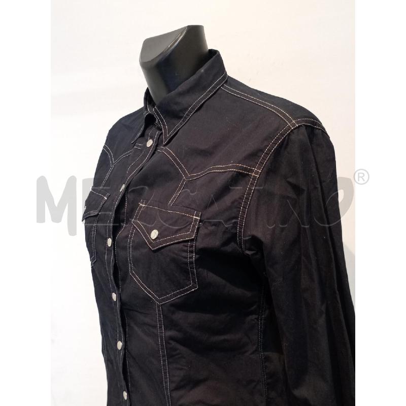 CAMICIA DONNA KRIZIA NERA NERO BORDO ARGENTATO | Mercatino dell'Usato Moncalieri bengasi 3