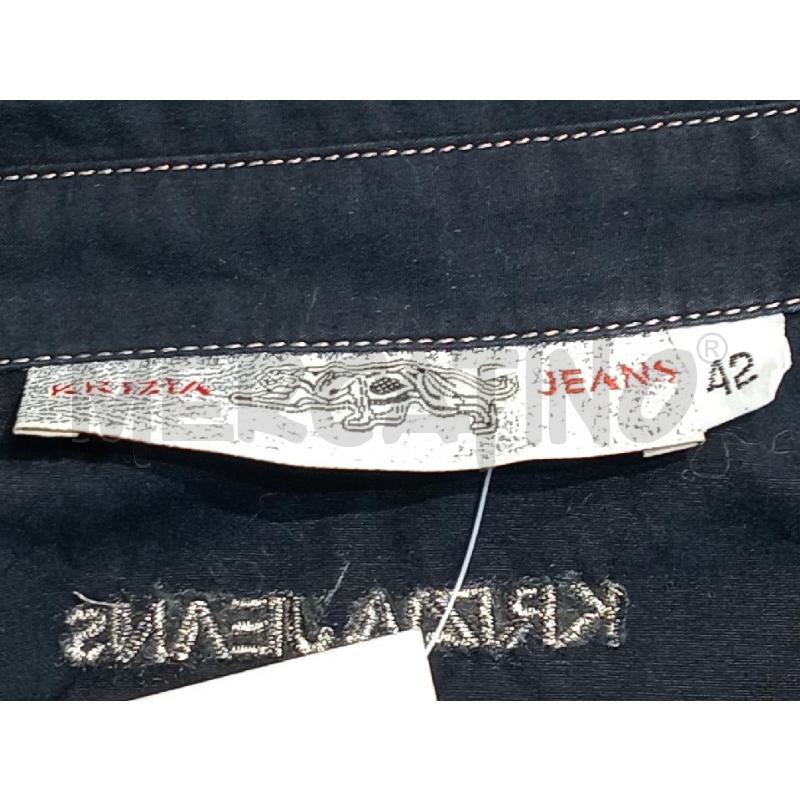 CAMICIA DONNA KRIZIA NERA NERO BORDO ARGENTATO | Mercatino dell'Usato Moncalieri bengasi 5