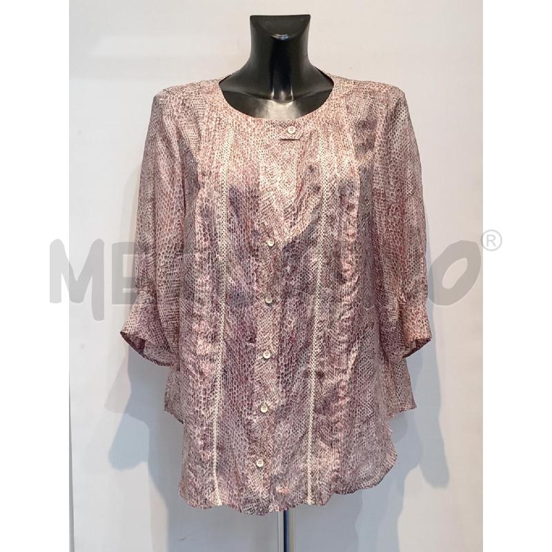 CAMICIA DONNA MARINA RINALDI ROSA FANTASIA SETA | Mercatino dell'Usato Moncalieri bengasi 1