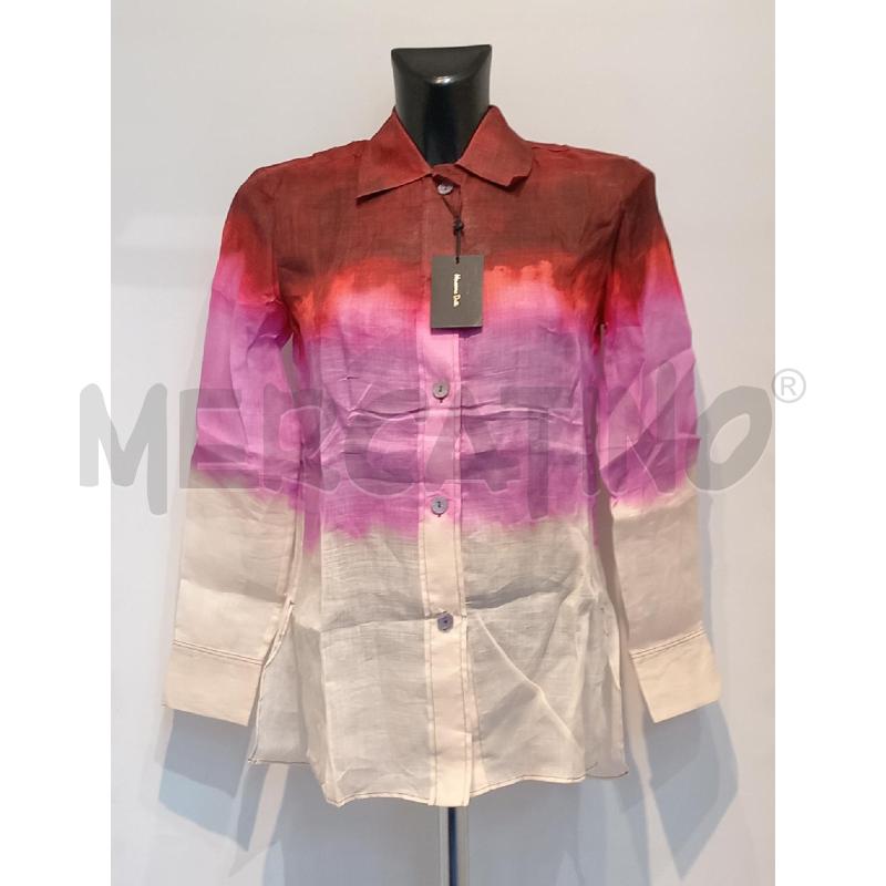 CAMICIA DONNA MASSIMO DUTTI BORDEAUX SFUMATO ROSA BEIGE | Mercatino dell'Usato Moncalieri bengasi 1