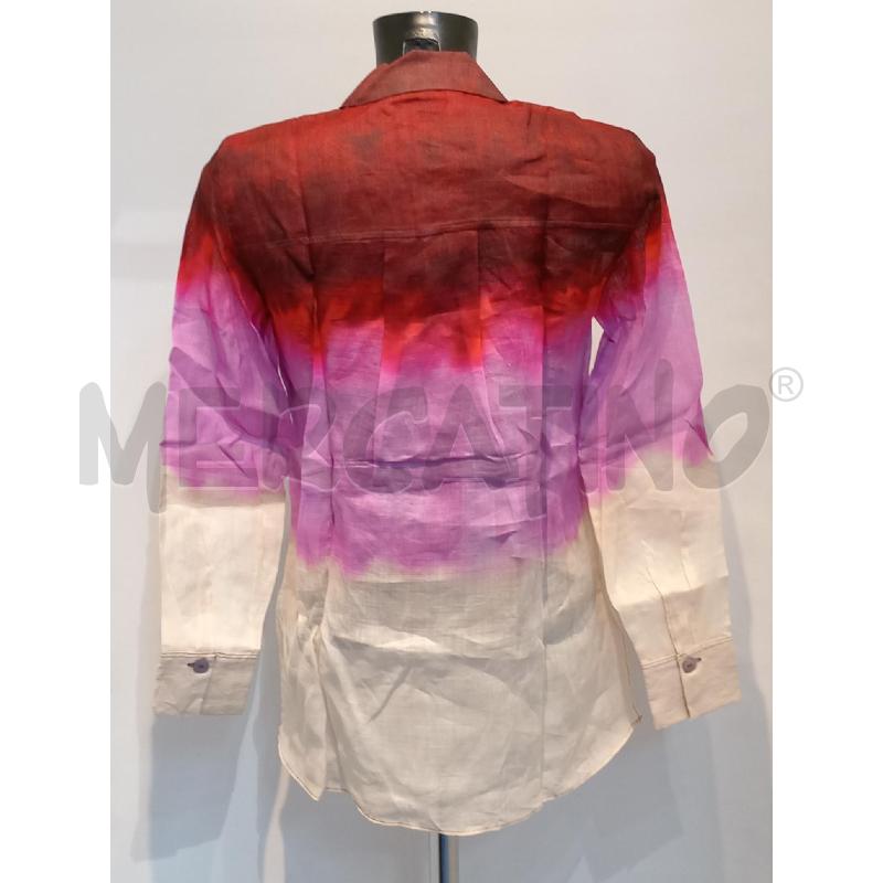 CAMICIA DONNA MASSIMO DUTTI BORDEAUX SFUMATO ROSA BEIGE | Mercatino dell'Usato Moncalieri bengasi 2