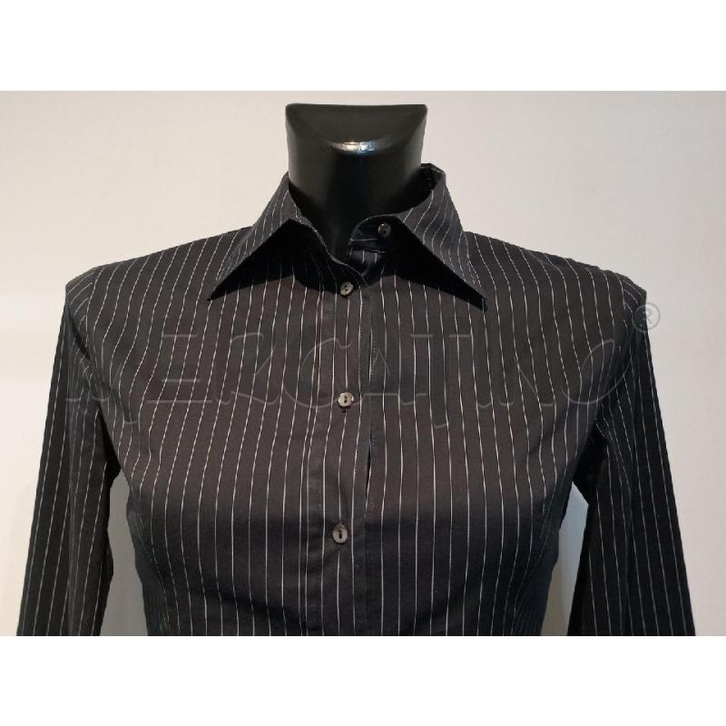 CAMICIA DONNA PATRIZIA PEPE NERA RIGHE | Mercatino dell'Usato Moncalieri bengasi 4