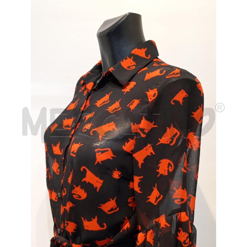 CAMICIA DONNA PINKO NERA GATTI ROSSI | Mercatino dell'Usato Moncalieri bengasi 3