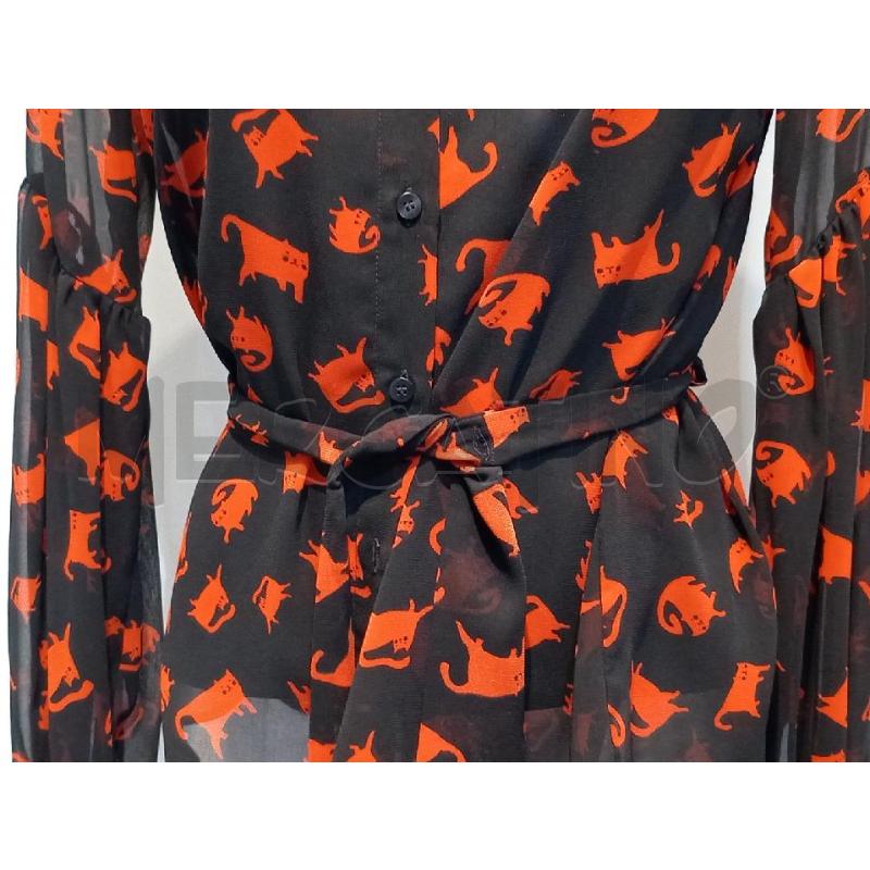 CAMICIA DONNA PINKO NERA GATTI ROSSI | Mercatino dell'Usato Moncalieri bengasi 4