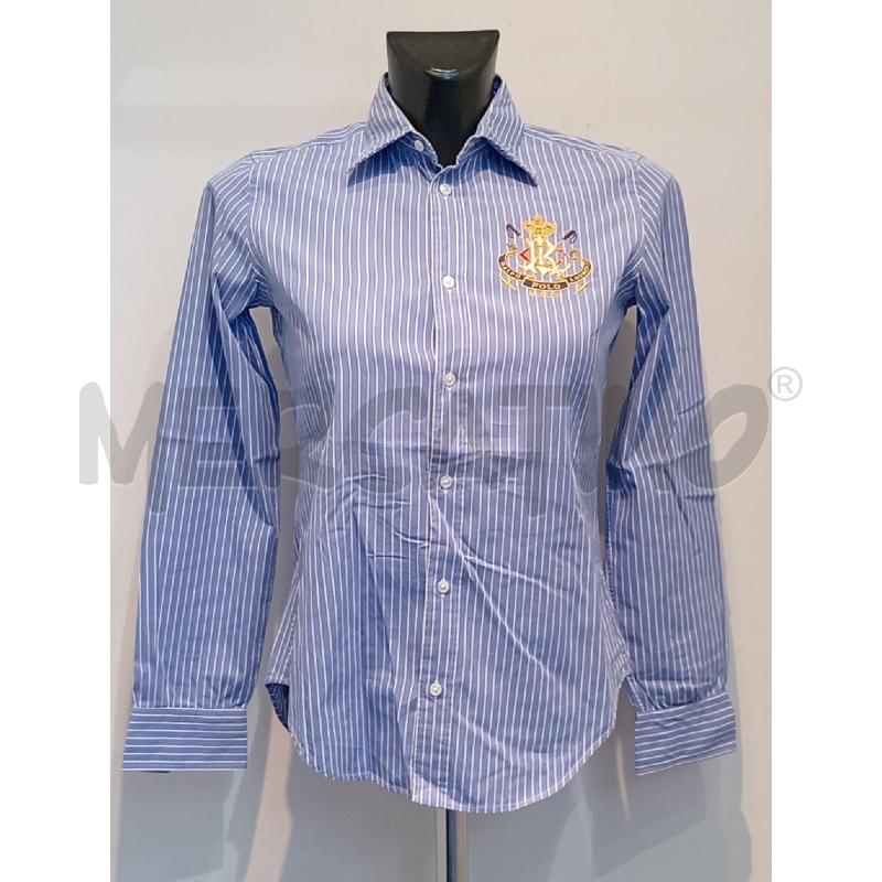 CAMICIA DONNA RALPH LAUREN BIANCO RIGHE AZZURRE | Mercatino dell'Usato Moncalieri bengasi 1